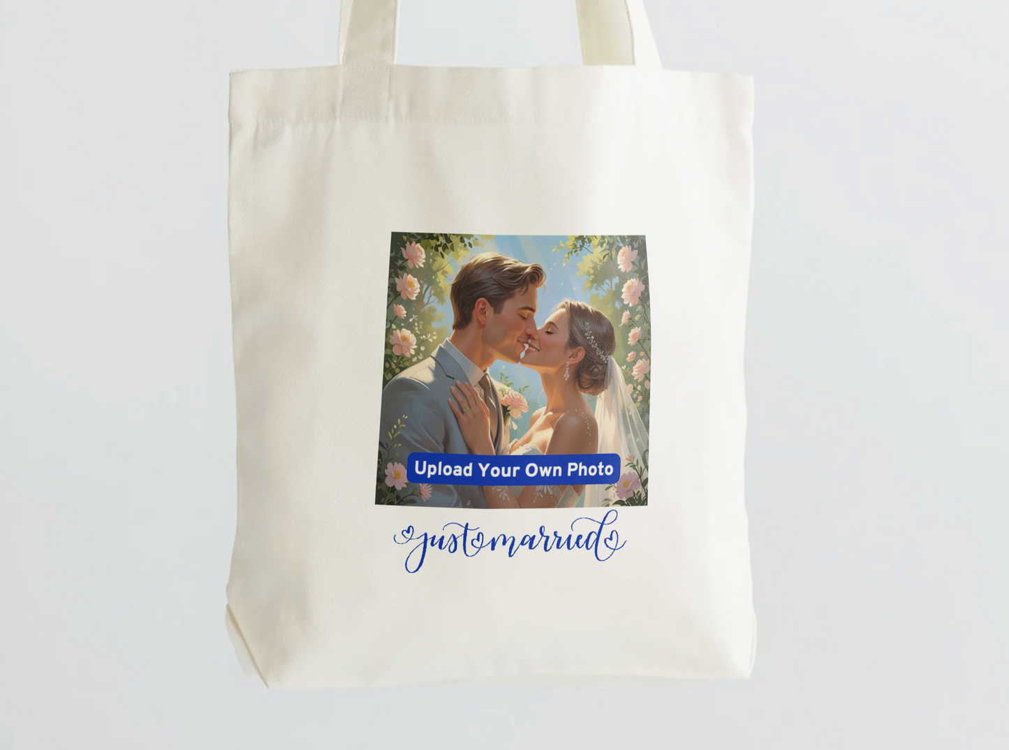Just Married Custom Tote Bag
