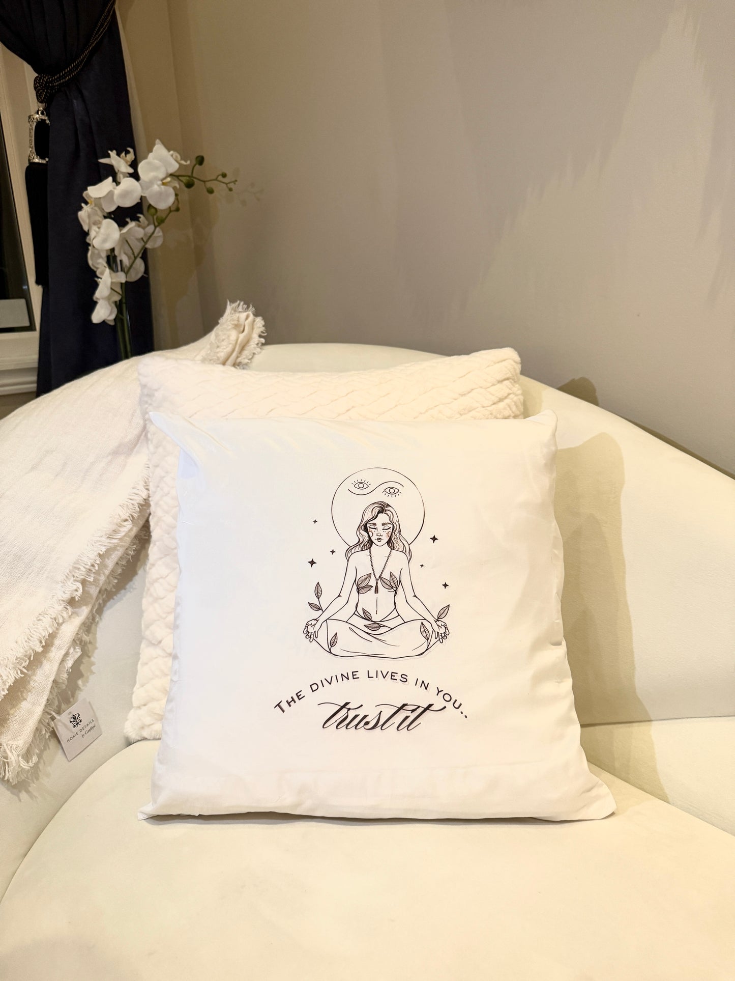 The Divine Lives Within You Cushion Cover