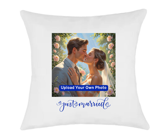 Just Married Custom Cushion Cover