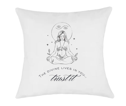 The Divine Lives Within You Cushion Cover