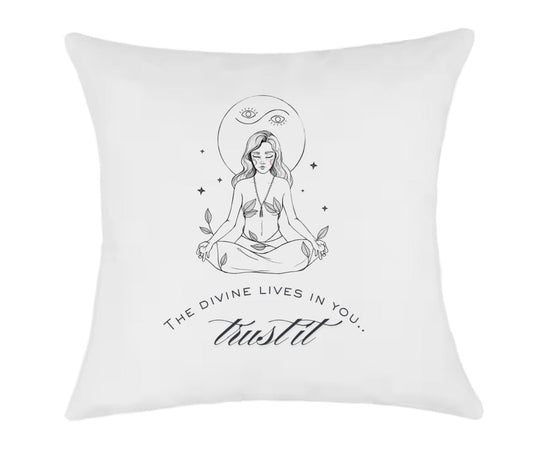 The Divine Lives Within You Cushion Cover