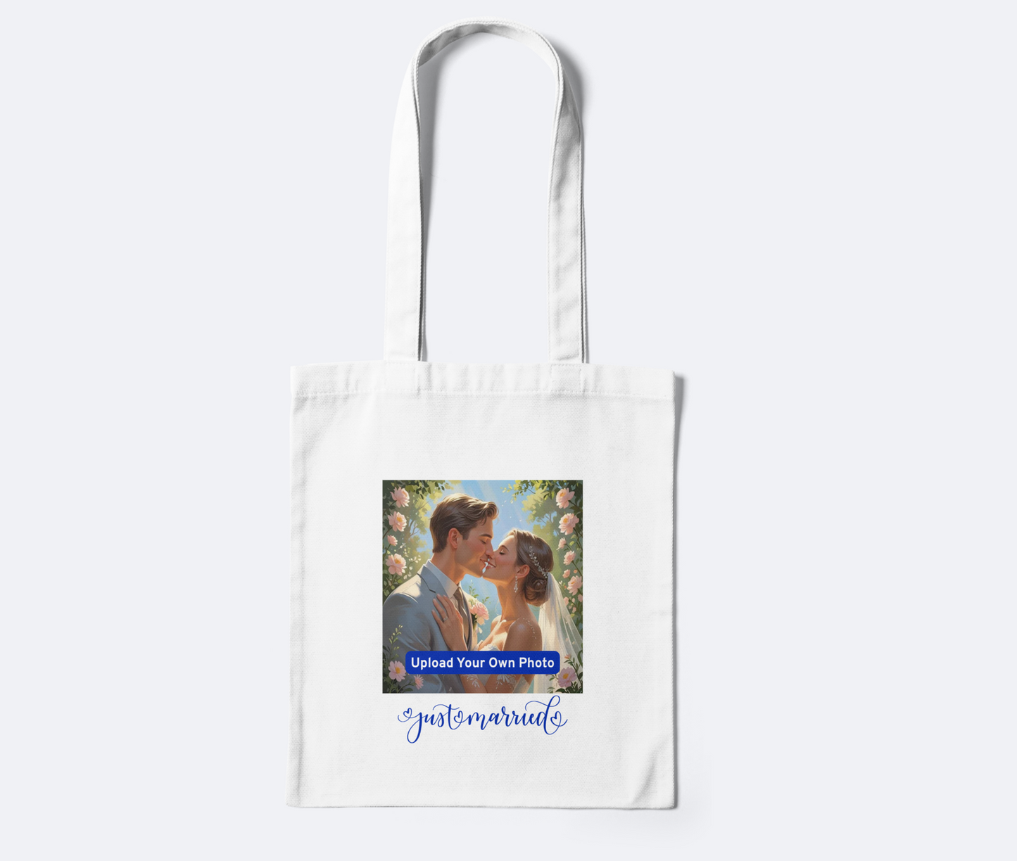 Just Married Custom Tote Bag