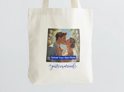 Just Married Custom Tote Bag